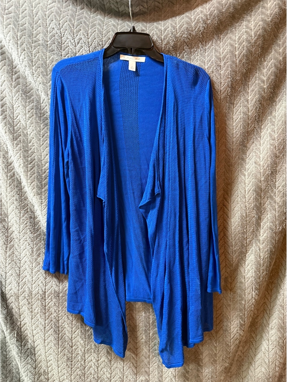 Emaline Women's Blue Lightweight Open Front Cardigan XL
